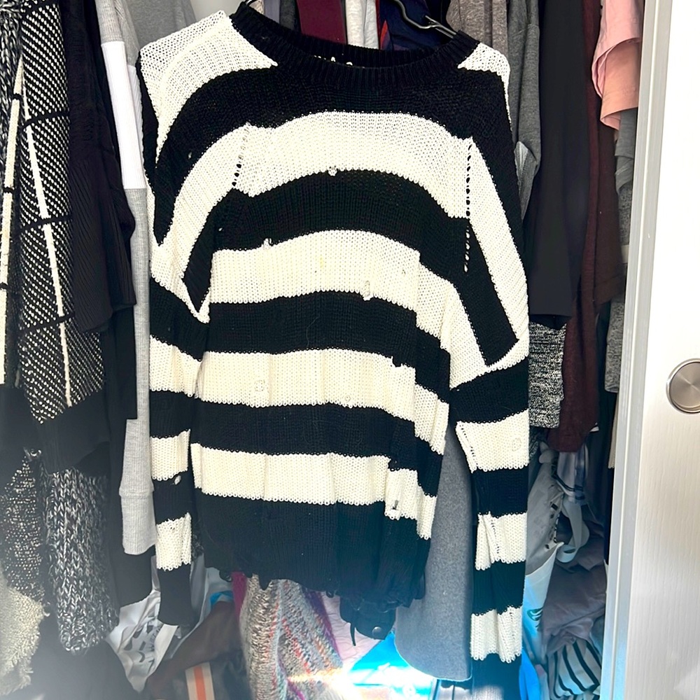 BP sweater - distressed